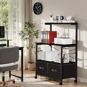 बड़े प्रिंटर स्टैंड मोबाइल फ़ाइल कैबिनेट के साथ <span class=keywords><strong>3</strong></span> टियर शेल्फ 2 दराज पार्श्व फाइल कैबिनेट के साथ संगठन दाखिल करने के लिए - Product Image 4