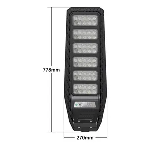 סיטונאי IP65 LED פנסי רחוב אנרגיה סולארית עמיד למים חיישן תנועה חיצוני גוף מנורה בקר סוללה מסופק כביש