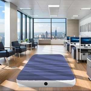 बिल्ट-इन पंप के साथ डबल साइज फोल्डिंग इन्फ्लैटेबल स्लीपिंग एयर बेड, फुल साइज इनडोर और आउटडोर बेड एयर मैट्रेस - Product Image 2