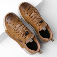 Nouveaux modèles 2025 – Baskets décontractées en cuir véritable pour hommes, à lacets élastiques rapides, idéales pour le travail et après le travail, design de luxe, marque italienne