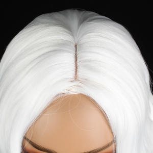 Ensemble complet de fibres haute température pour <span class=keywords><strong>perruque</strong></span> de Père Noël, <span class=keywords><strong>barbe</strong></span> de Noël pour homme âgé, blanc transparent gris, une pièce, stock de dropshipping Claus - Product Image 5