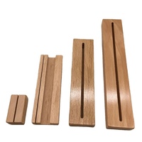 Support et présentoir pour cartes de visite en bois massif avec gravure, taille et forme personnalisables