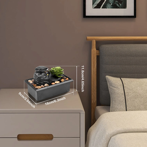 <span class=keywords><strong>Fontana</strong></span> da Tavolo a Batteria/USB, <span class=keywords><strong>Fontana</strong></span> Zen per Meditazione, Decorazione con Suono Rilassante - Product Image 2