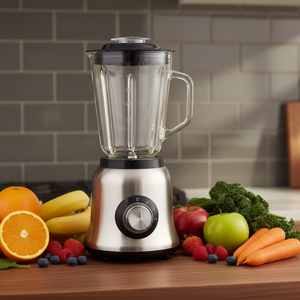 Mixeur Portable avec Bol en Verre, 6 Lames, <span class=keywords><strong>2</strong></span> Vitesses, Extracteur de Jus de Fruits, Appareil Électrique de Cuisine, Usage Domestique, Broyeur - Product Image 1