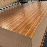 Panneau MDF mélaminé à grain de bois 1220x2800, panneau de fibres à densité moyenne mélaminé