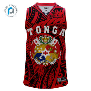Uniforme de Baloncesto de Malla Personalizado al por Mayor de Tonga, 100% Poliéster Sublimado, para Juego - Product Image 2