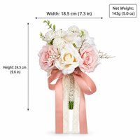 Bouquet de mariée artificiel en gros, roses et hortensias, pour cérémonie de mariage, accessoire photo, décoration d'événements et de fêtes, OEM