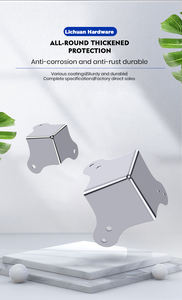 מקרה טיסה חלקי חומרה פינת מגן קיר בסגנון מתכת דקורטיבי פינתית מגן משולש מחזקת סוגריים - Product Image 5