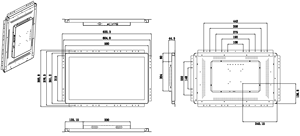 Настенный/Встраиваемый/монтируемый промышленный дисплей 23,8 дюймов промышленный монитор 1920(RGB)* 1080 FHD 300 Cd/м² ЖК-монитор - Product Image 2