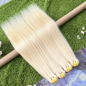 Paquetes de Cabello Humano Liso Rubio 613 al por Mayor, Doble Trama, Cutícula Alineada, Cabello Virgen Brasileño Liso Sedoso para Tejer - Product Image 4