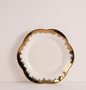 Nuevo Juego de Vajilla de Porcelana Fina de Lujo, Blanco con Borde Dorado, Plato y Tazón con Forma de Flor, para Hotel, Restaurante, Regalo de Boda - Product Image 2