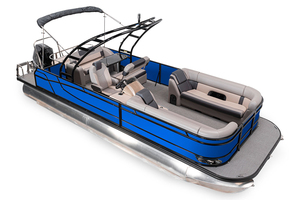 2025 Customized Luxury Aluminum Hull Sport <b>Yacht</b> New Design Tritoon Pontoon Boat Console Engine Boat - Product Image 1