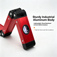 Niveau à bulle industriel flexible et pliable multi-angles, haute précision 0,5 mm, en aluminium, avec aimant, mesure 0-5 m