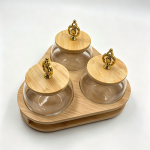 Pot de stockage rotatif en verre borosilicate de 550 ml, récipient hermétique et résistant à l'humidité pour les céréales et les grains - Product Image 1