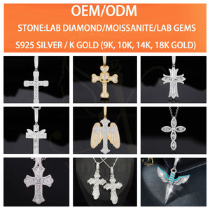 จี้ไขว้แบบกำหนดเองจี้ฮิปฮอป925เงินเพชรโมอิสซาไนต์เครื่องประดับแบบปรับได้ตามต้องการ - Product Image 6