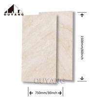 QUYANG – carreaux de mur en pierre naturelle, grande taille, poli d'italie, marbre de travertin romain Beige, vente en gros
