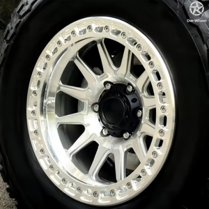 Rines Todoterreno DW de Aleación de Aluminio Forjado con Borde Plateado Pulido de 18, 19, 20, <span class=keywords><strong>22</strong></span> y 24 Pulgadas para Jeep Wrangler - Product Image 5
