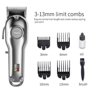 IClipper-K6 <span class=keywords><strong>professionale</strong></span> in acciaio inox elettrico <span class=keywords><strong>tagliacapelli</strong></span> ABS USB ricaricabile per auto RV casa <span class=keywords><strong>barba</strong></span> taglio noi/UK - Product Image 2