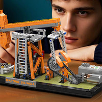 MOULDKING 17087 Kits de Construcción Técnicos, Camión de Juguete Motorizado con Pozo de Petróleo, Bloques de Construcción para Niños