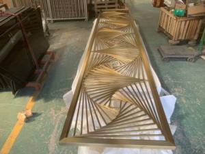 Homedeco, <span class=keywords><strong>separador</strong></span> <span class=keywords><strong>de</strong></span> habitación <span class=keywords><strong>de</strong></span> acero inoxidable barato, diseño Art Deco, Panel móvil <span class=keywords><strong>de</strong></span> estilo para Hotel, <span class=keywords><strong>separador</strong></span> <span class=keywords><strong>de</strong></span> habitación colgante <span class=keywords><strong>de</strong></span> Metal - Product Image 5