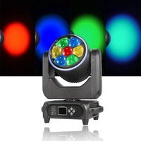 QSE Lighting Mini 7x40W RGB LED Zoom Beam Moving Head, Luz de Escenario con Control DMX512/Activación por Sonido, Temperatura de Color 2800K-8500K, IP20