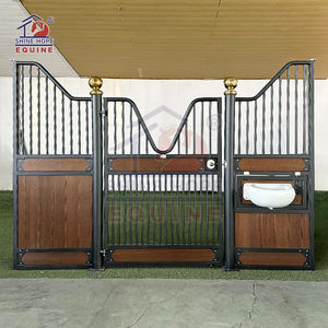 Modèle populaire Crafted Horse Box Extrieur <span class=keywords><strong>Chevaux</strong></span> Bamboo Steel Boarding Stables Horse Stable Front Panel - Product Image 6