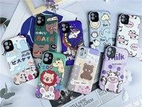 Étui de téléphone personnalisé en TPU + cuir PU, design de dessin animé, écologique, antichoc, étanche, anti-poussière, pour 16/15/14/13/12/11 Pro Max