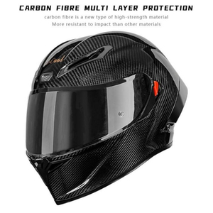 Wholesale New High Quality Genuine Carbon Fiber Full Face Motorcycle Helmet Dual Visor DOT Approved Safety Riding - Product Image 5
