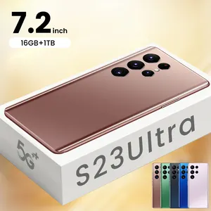 オリジナルS23超大画面7.2インチ12512GBオリジナル顔ロック解除16テラバイトスマート携帯電話Android12携帯電話ロック解除