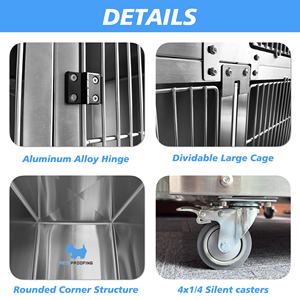 Chenil de soins intensifs vétérinaire en acier inoxydable Portable de haute qualité pour chiens Petsproofing <span class=keywords><strong>Cage</strong></span> vétérinaire modulaire accessoires de toilettage en plastique - Product Image 3