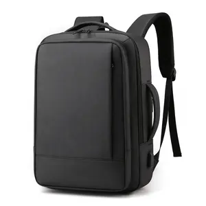 Heopono Versand bereit Geschäfts reisen Wasserdicht New Style Funktionale USB Schwarz Computer Rucksack Laptop tasche für Männer