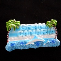 Großhandel benutzerdefiniertes Design Fuerteventura Lanzarote Gran Canaria Touristen Souvenir Harz Kühlschrank Magnet