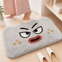 Tapis de sol personnalisable, tapis moelleux de luxe, tapis de bain antidérapant lavable, tapis de bain tufté, paillasson anime, tapis tufté