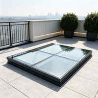 HUACAI OEM Factory Anti Fog Insulated Aluminum Awning Skylight Auto Smooth Opening Skylight for Integrated Shower Sun Roof