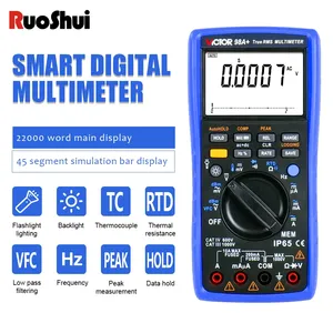 VICTOR 98A+ True RMS 0.05% Accuracy Digital Multimeters 22000 Counts RTD PT100 Thermocouple USB <b>Data</b> <b>Logger</b> Multimeter - Product Image 5