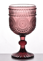 Vente chaude Gobelet en verre transparent écologique de style tournesol moderne pour vin rouge Décoration de bar à domicile