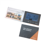 Carte de visite vidéo numérique avec écran LCD-Brochure vidéo personnalisée et publicité pour les livres vidéo