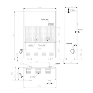 Deshumidificador Industrial de Aire de 360L por Día, Diseño Directo de Fábrica, Precio Económico - Product Image 4