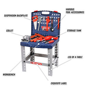 Valise d'outils d'entretien de luxe, cadeau éducatif pour garçons, table de construction, jeu d'imitation, ensemble d'outils électriques pour enfant - Product Image 3