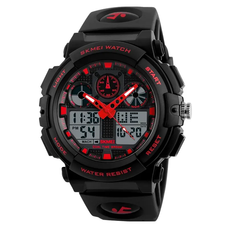 SKMEI 1270 calendar and dates waterproof Dual time watch men analog in stock digital watch Sport Wrist watches