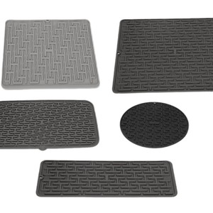Silicone Drain Mat Square L Heat Resistant Kitchen Sink Dish Drying Pad - Product Image 5