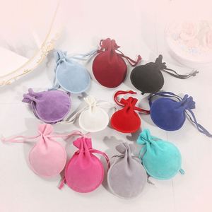 Pochette à bijoux double face en velours en forme de gourde pour emballage de bagues et colliers – En stock, vente en gros, logo personnalisé, approvisionnement direct usine en vrac - Product Image 1