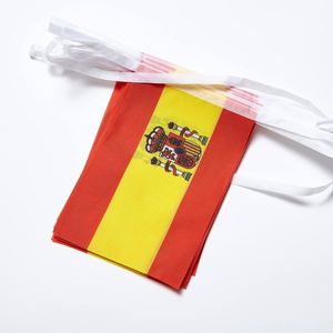 Wholesale Polyester Spanish Bunting Small Flag Mini Pennant Decoration <b>Banner</b> Spain String Flag <b>Banner</b> - Product Image 3