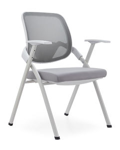 كرسي مدرسي مبطن بالقماش للبيع بالجملة، كرسي تدريب مع لوح كتابة، كرسي مؤتمرات قابل للطي والتكديس مع لوح كتابة - Product Image 2