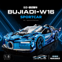 GULY 10613 Voiture de course RC super sportive en blocs de construction MOC, édition limitée, série Supercar 1:8, jouets pour adultes