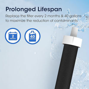 <span class=keywords><strong>Filtro</strong></span> di Ricambio per Bottiglia d'<span class=keywords><strong>Acqua</strong></span> BB06 Compatibile con Bottiglie Rigide e Sportive da 26oz e 36oz, Confezione da 10 - Product Image 2