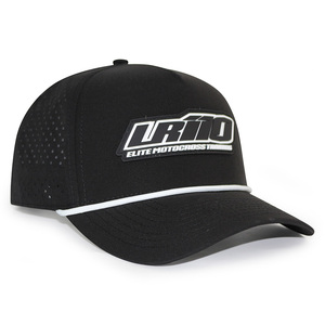 <span class=keywords><strong>หมวก</strong></span>แก๊ปเบสบอล Veracap HN10 สีดำ 5 แผง แบบกำหนดเอง พร้อมเชือกตกแต่ง ตัดด้วยเลเซอร์ รูระบายอากาศ <span class=keywords><strong>หมวก</strong></span>กีฬา - Product Image 5