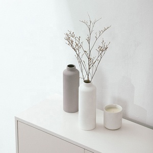 Jarrón de Cerámica YBH, Producto de Alta Demanda para Decoración del Hogar, Estilo Nórdico <span class=keywords><strong>Minimalista</strong></span> con Rayas, Decoración de China - Product Image 5