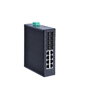 Industrial DIN Rail Ethernet <b>Switch</b> Unmanaged Managed 8 Port 2 SFP Fiber Rugged Aluminum Wide Temperature IP65 OEM Automation - Product Image 1