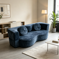 Canapé pliable moderne et simple en tissu compressé sous vide, idéal pour appartement, salon, hôtel, villa, style nordique, lavable